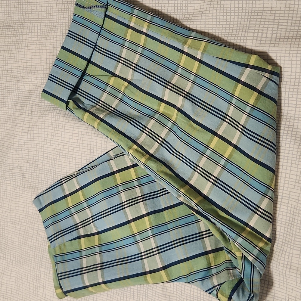 GAP Plaid Pants in Blue and Green